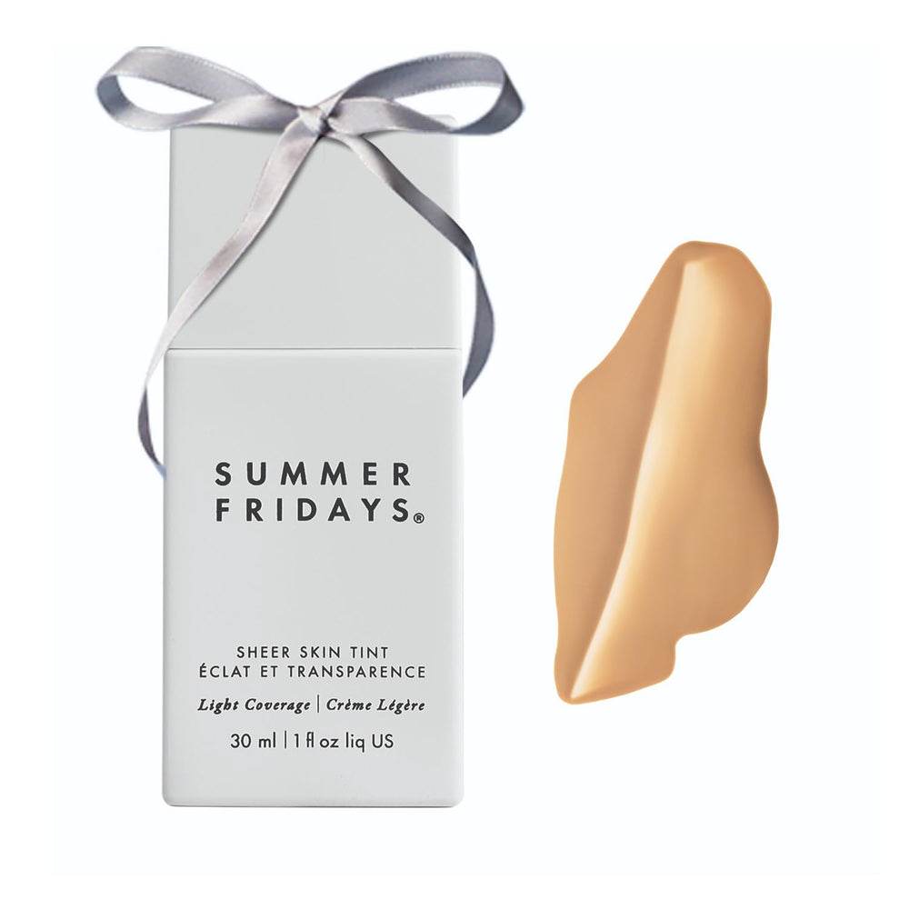 Summer Fridays Sheer Skin Tint bottle with lightweight dewy finish