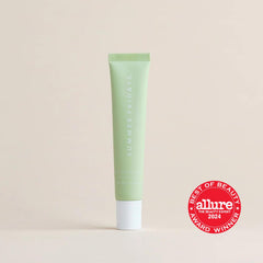 Close-up of Summer Fridays Sweet Mint balm texture for a smooth finish.