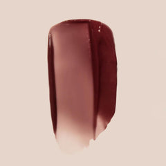 Summer Fridays tinted lip butter brown sugar application demonstrates smooth, non greasy hydration.