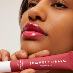 Summer Fridays Lip Butter Cherry vegan formula with deep moisture.