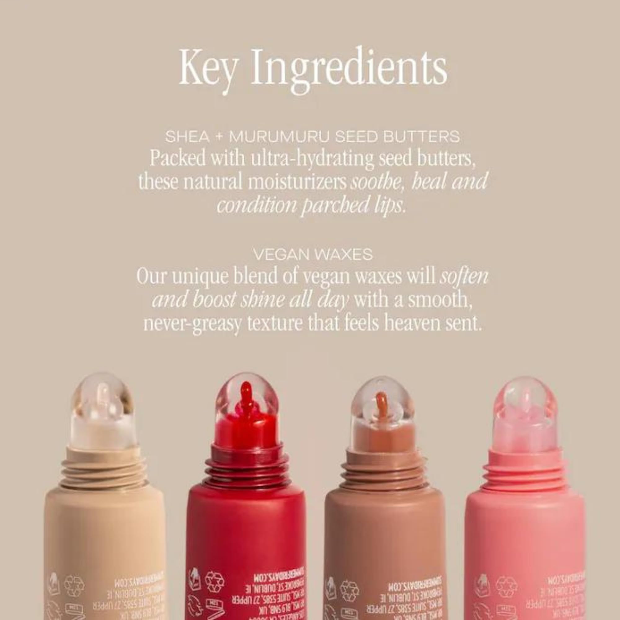 Summer Fridays tinted lip butter shine detail reveals lasting glow without heaviness.