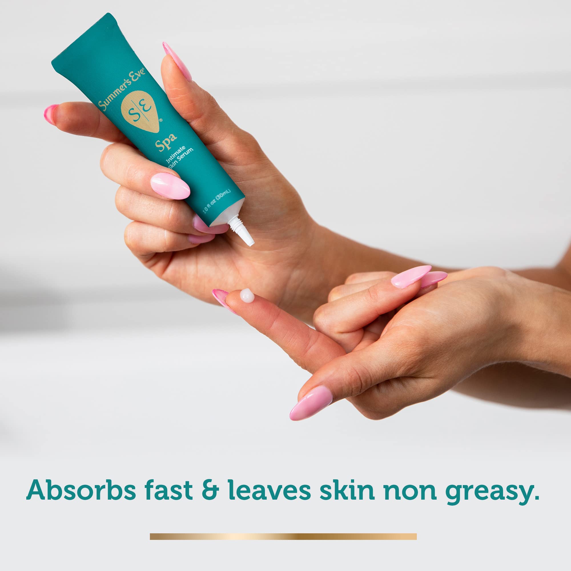 Summer's Eve Post-Shave Intimate Serum after-shower application for delicate skin.