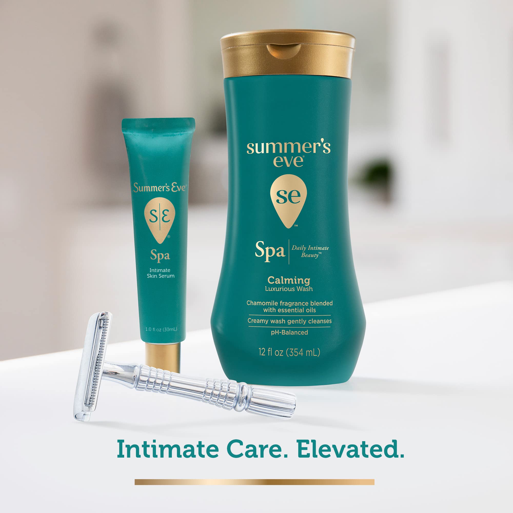 Summer's Eve Post-Shave Intimate Serum on delicate skin after shaving or waxing.