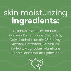 Moisture-All lotion being applied on arm demonstrates fast absorption and comfort