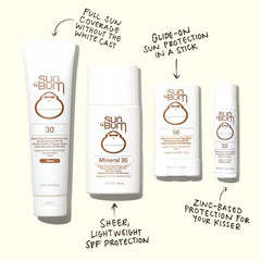 Sun Bum zinc-based formula texture close-up emphasizing enriched protection.