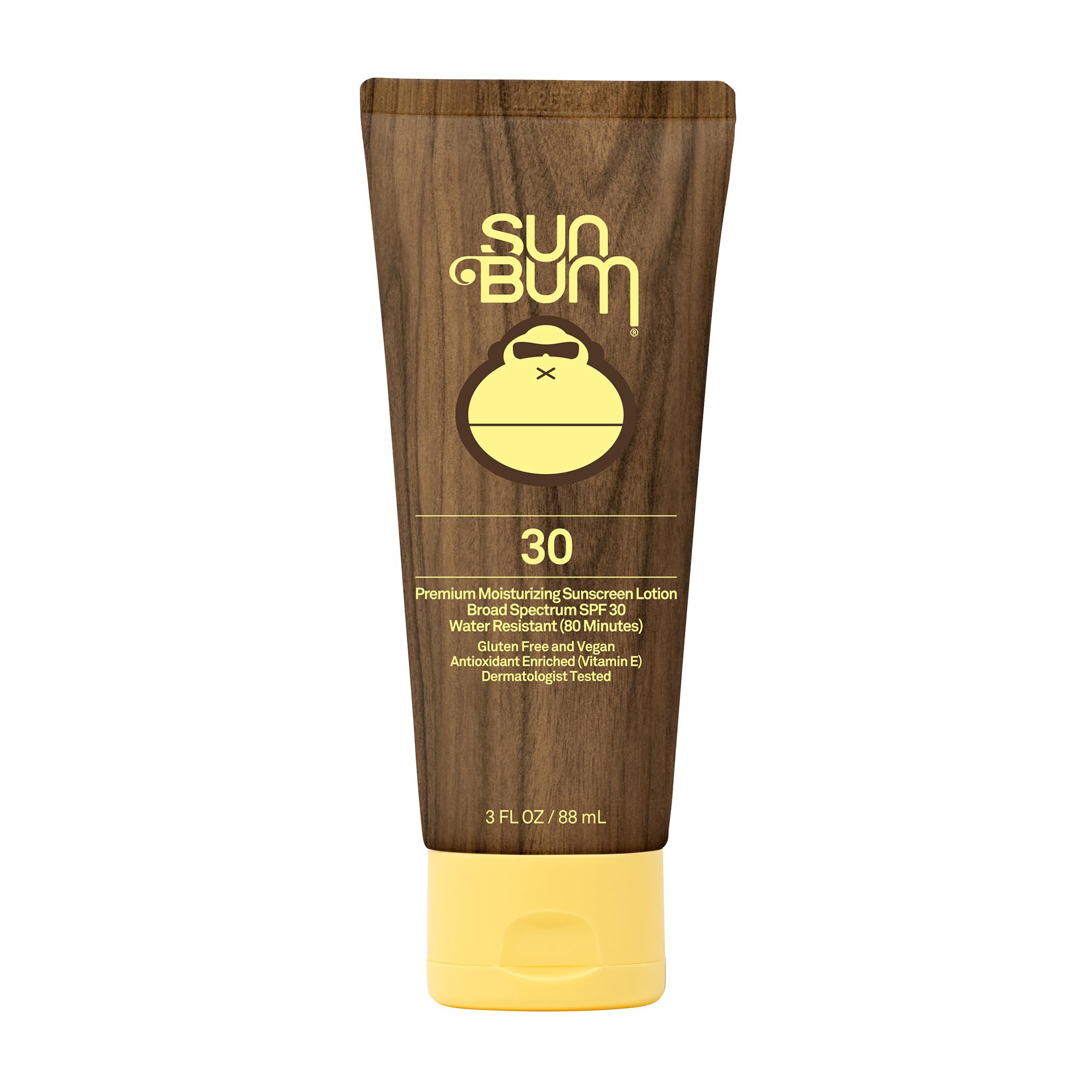 Sun Bum Original SPF 30 lotion bottle demonstrates lightweight daily sun protection you can wear all day.