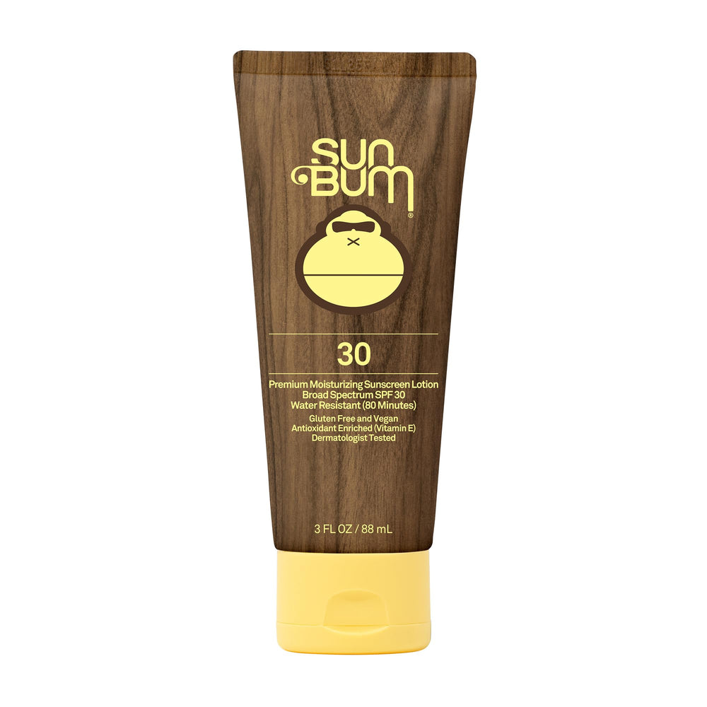 Sun Bum Original SPF 30 lotion bottle demonstrates lightweight daily sun protection you can wear all day.