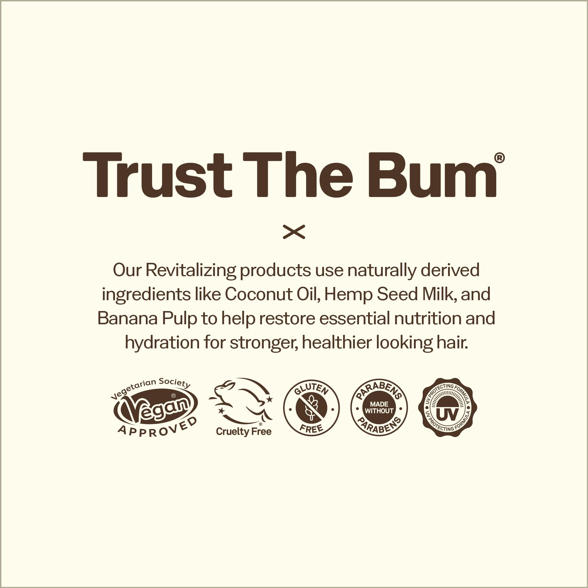 Sun Bum Revitalizing Deep Conditioning Hair Mask ingredients coconut oil illustrated for nourishing care.