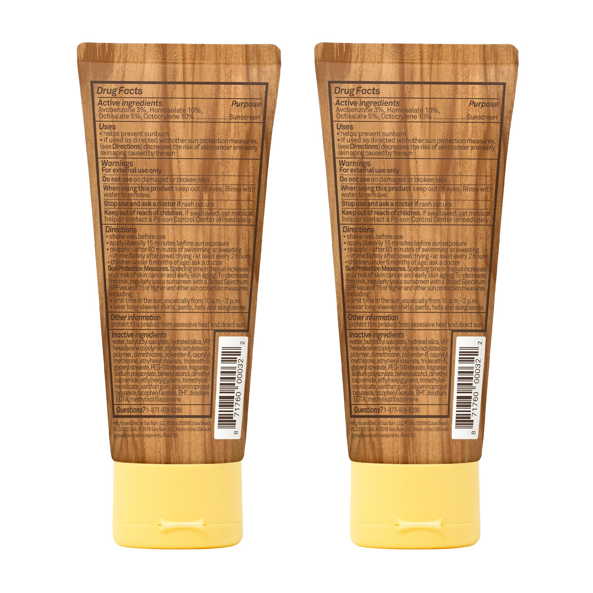 Sun Bum vegan sunscreen 2-pack packaging ready for trips.