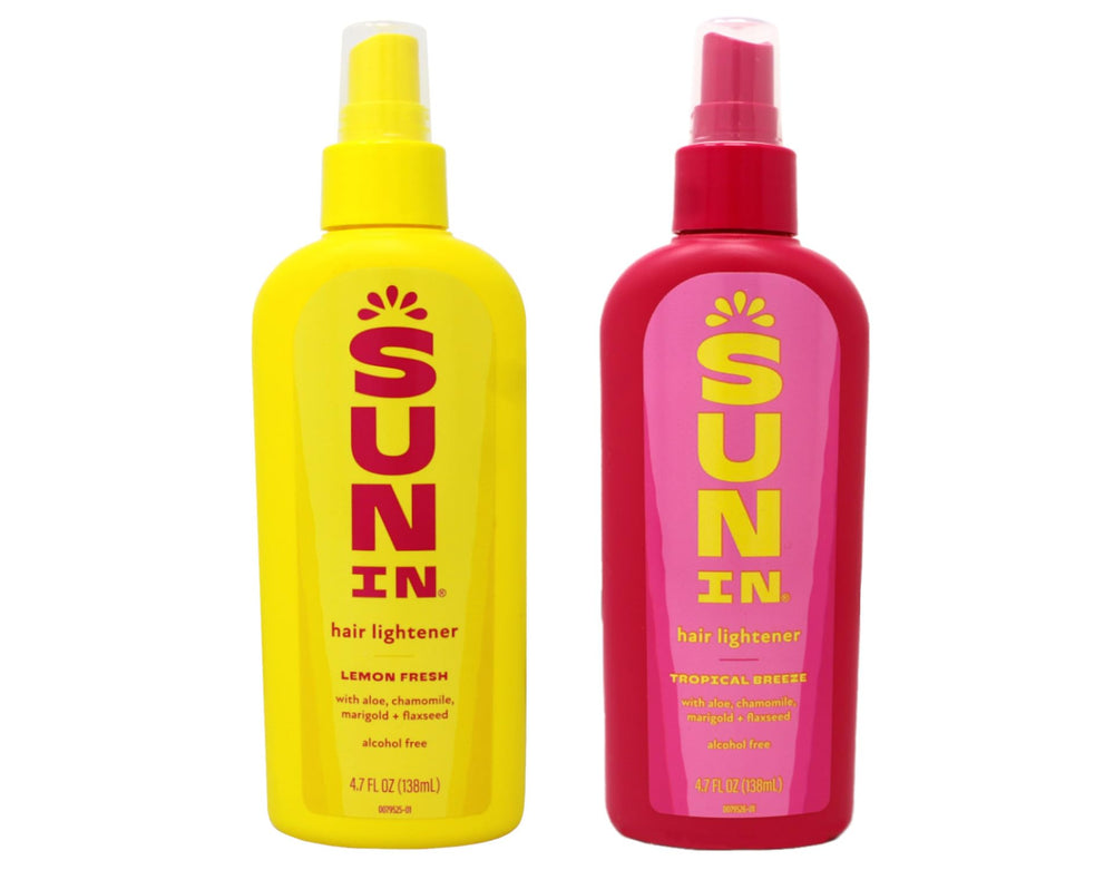 Sun In Hair Lightener Lemon Fresh swatch reveals brightening potential with lemon-inspired feel