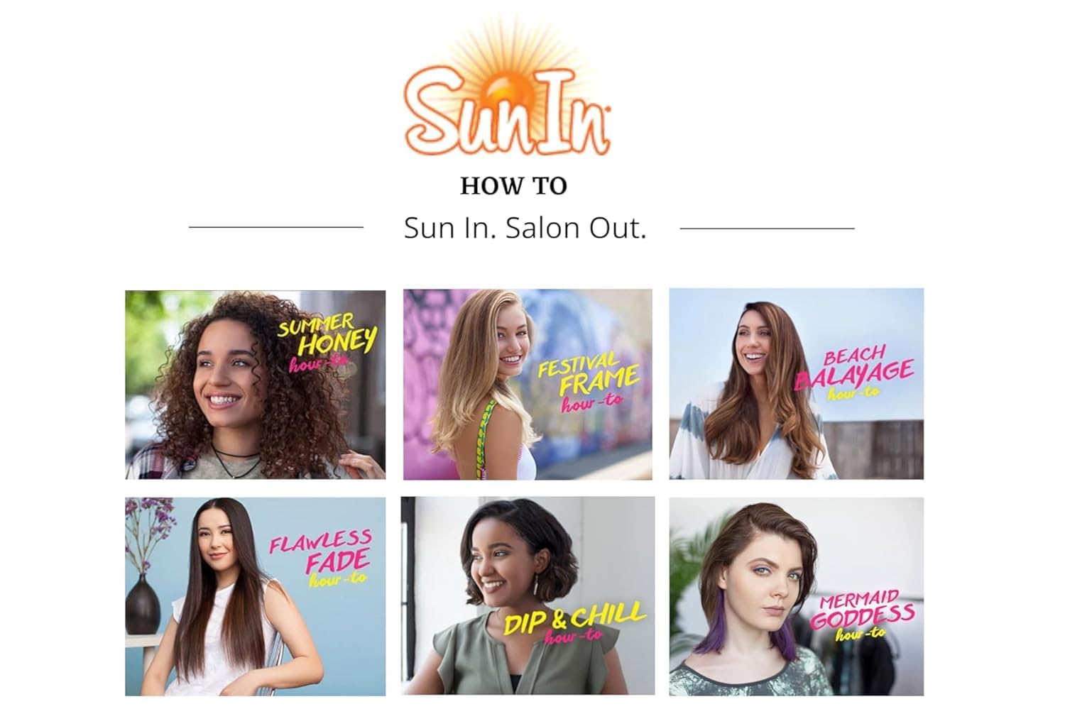 Sun-In heat-activated lightening works with sun or dryer for convenient results.