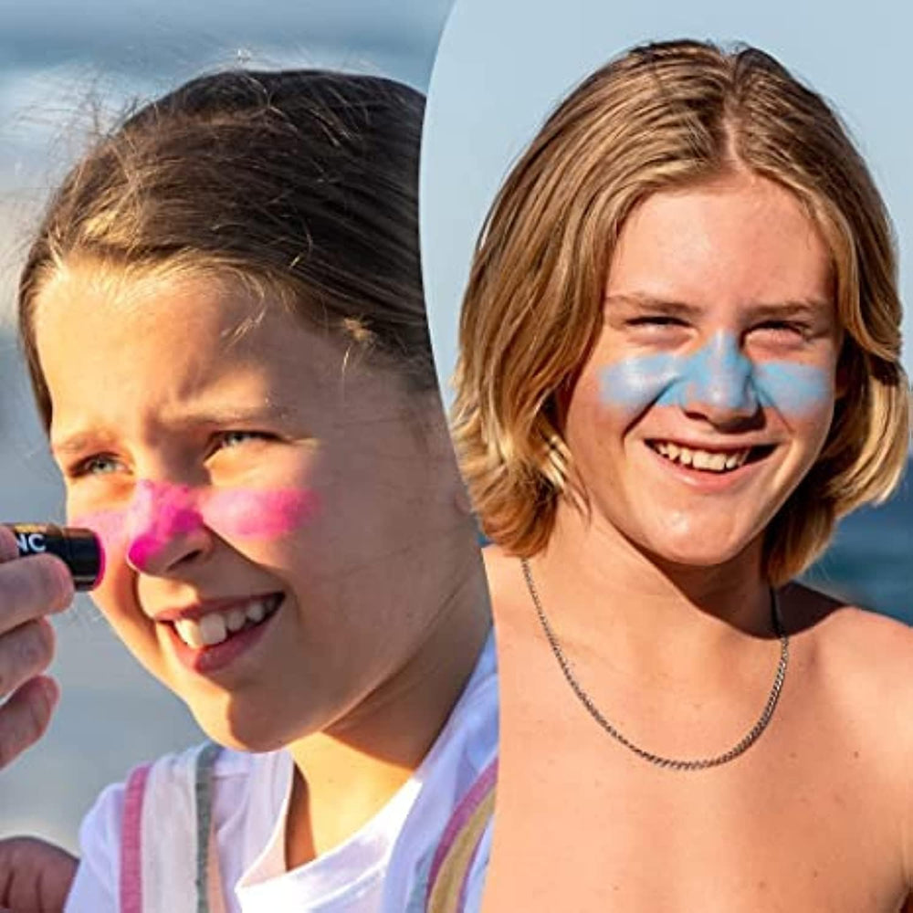Sun Zapper outdoor-activity-application shows versatile use at the beach and slopes for sun protection.