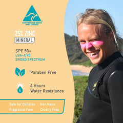 Sun Zapper SPF 50+ water resistance demonstrates reliable outdoor protection.