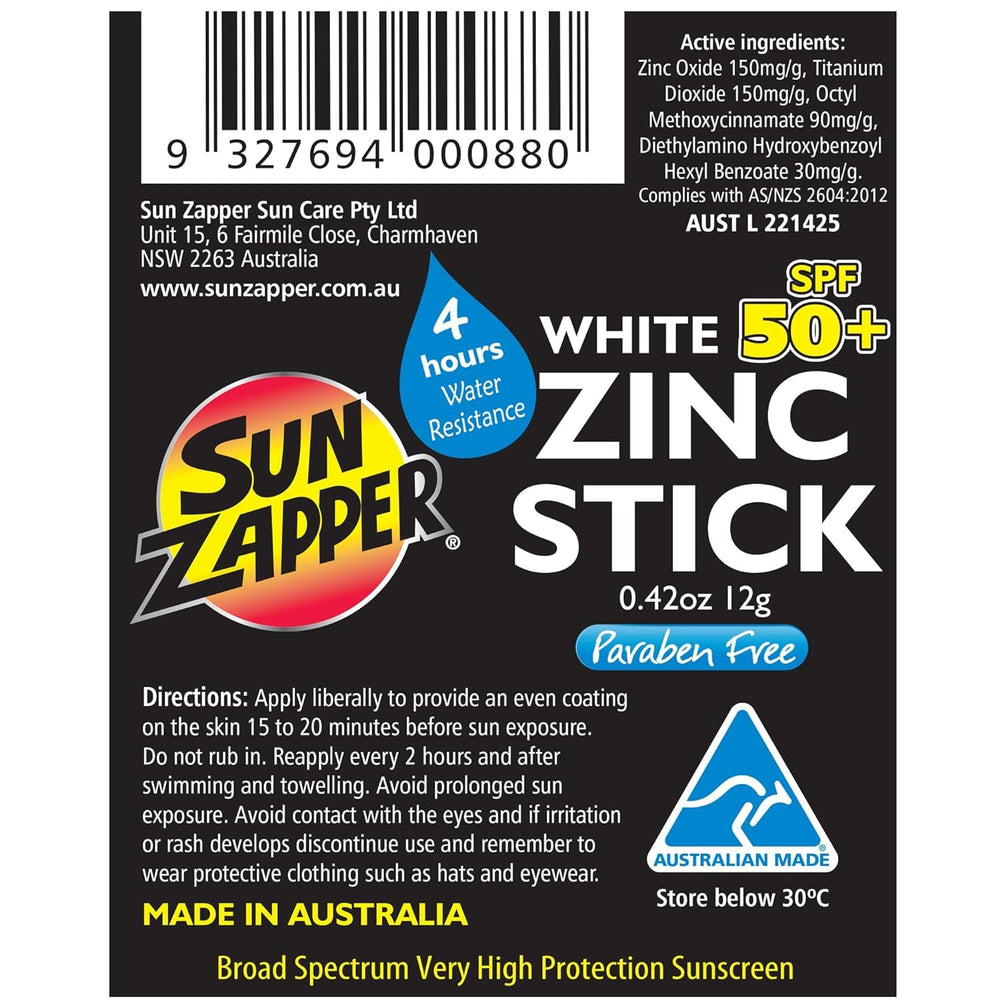 Sun Zapper at the beach during activity offering SPF 50+ protection.