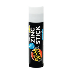 Sun Zapper zinc oxide sunscreen stick in packaging for travel protection.