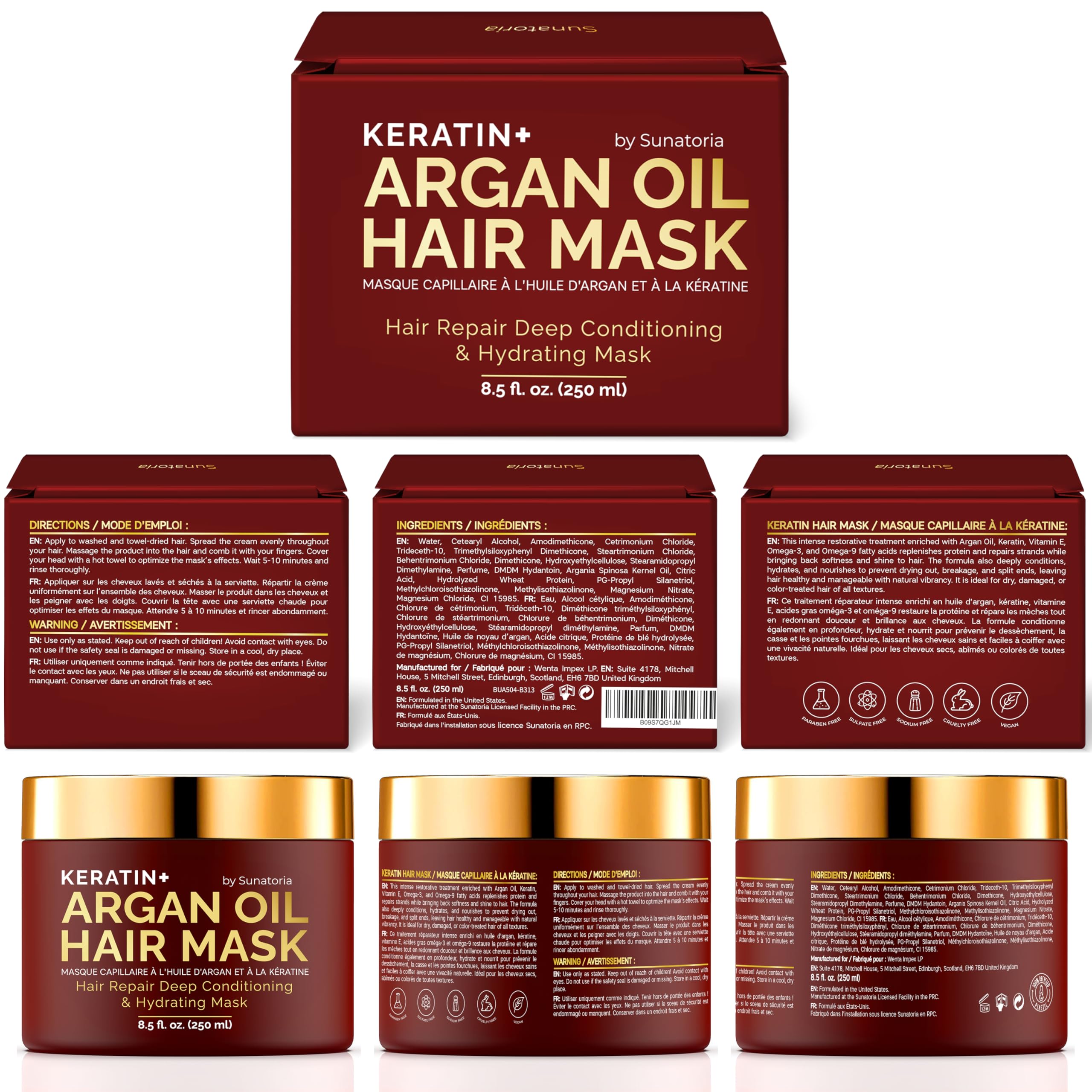 SUNATORIA post-use glossy, soft hair strands with visible shine.