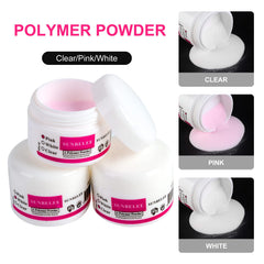 Sunbelee crystal-powder-trio for smooth, durable manicures