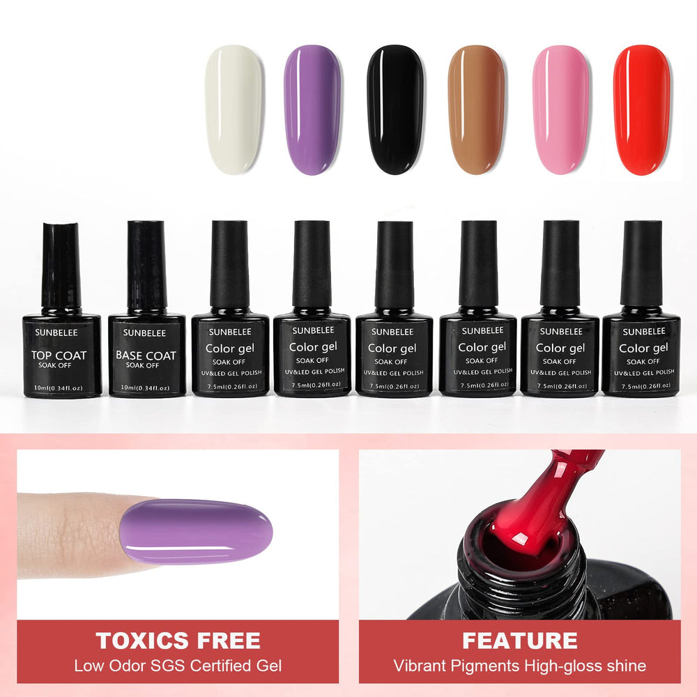 SUNBELEE glitter acrylic powder kit showcases 36 colors for festive nail art.