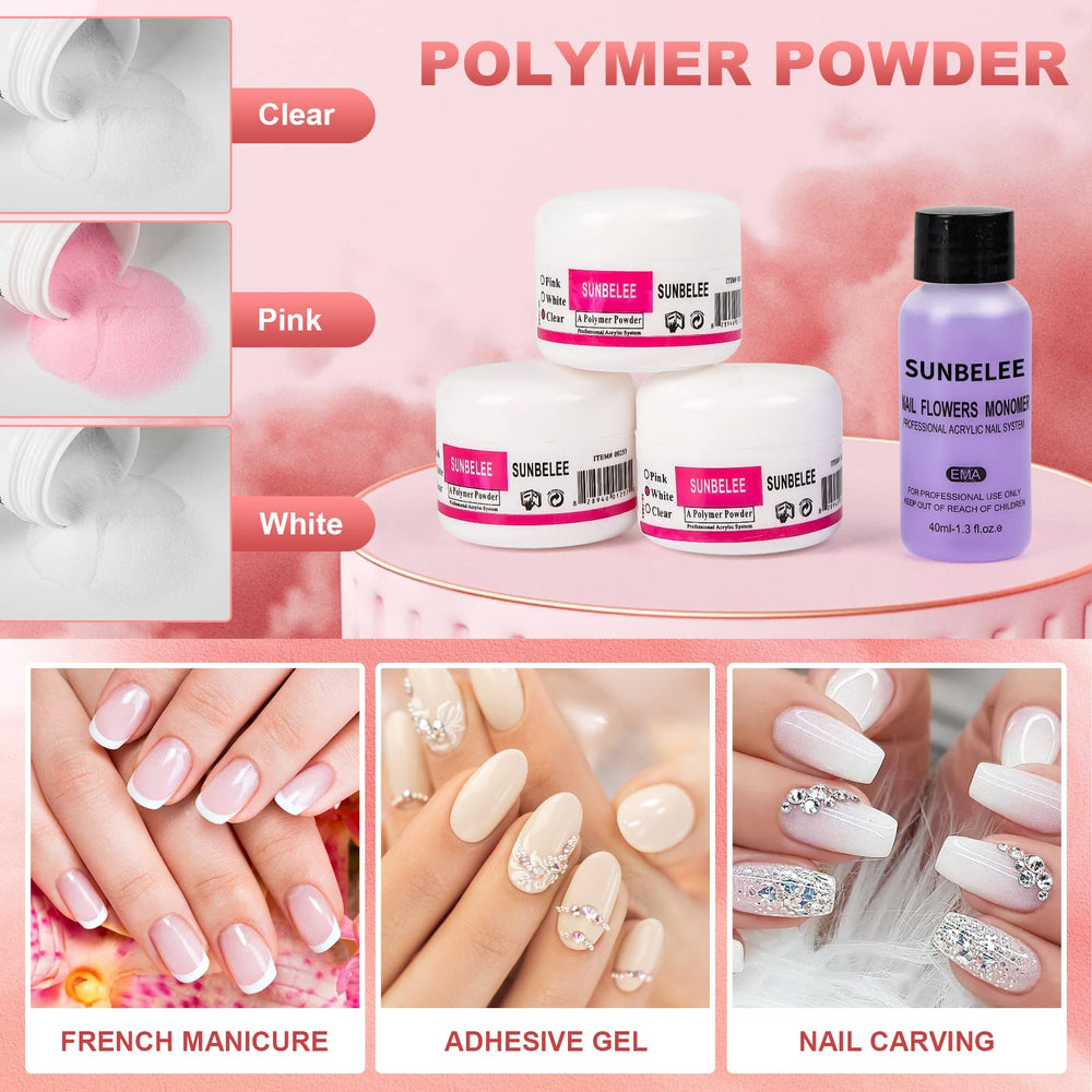 SUNBELEE nail art sequins and glitter add sparkle to designs.