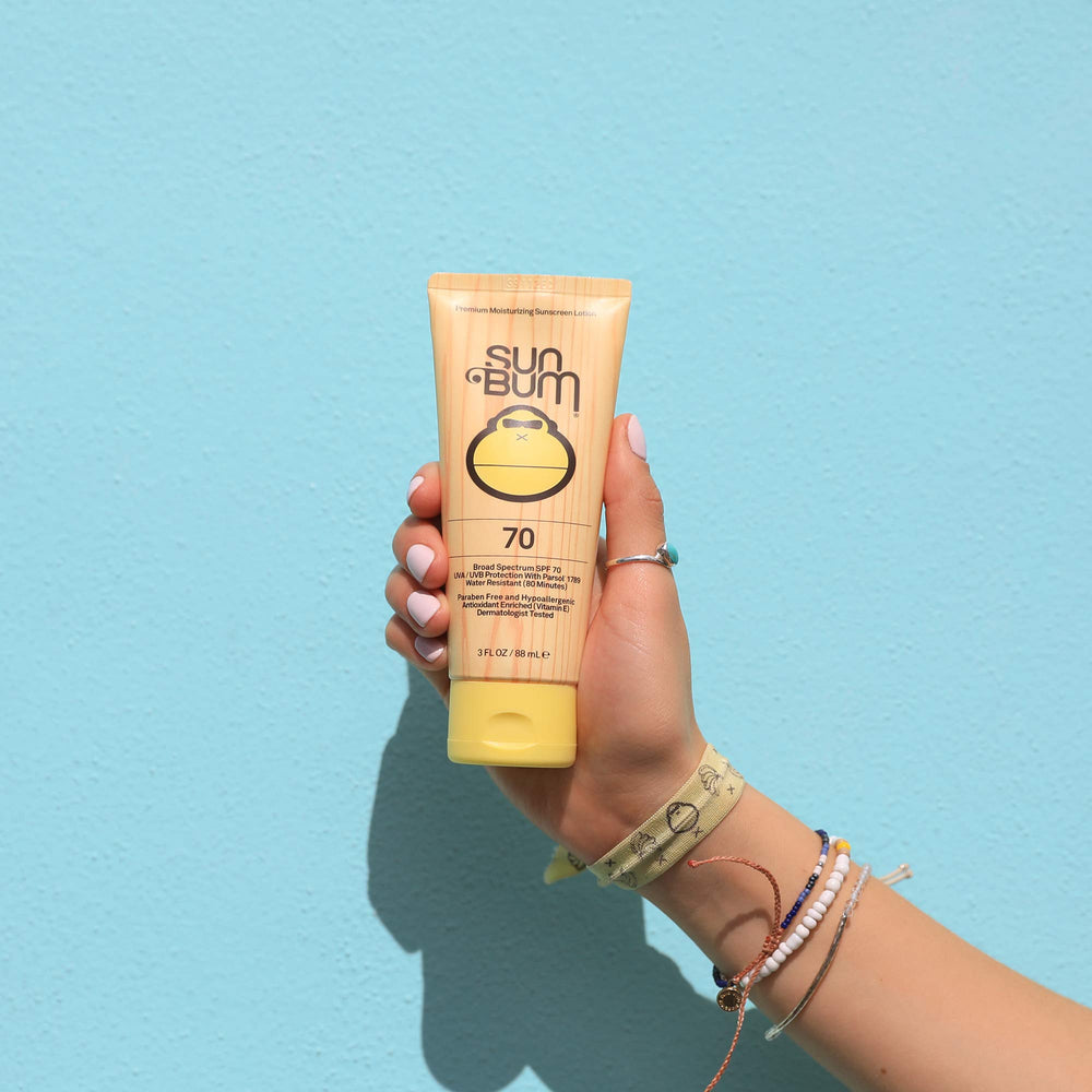 Sun Bum Vitamin E rich sunscreen lotion close-up