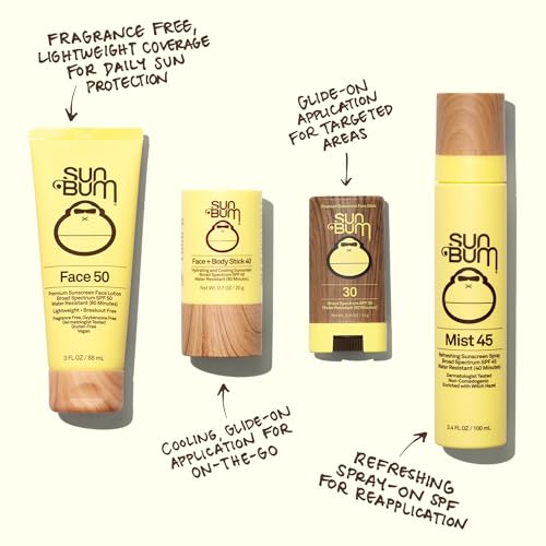 Sun Bum Vitamin E SPF50 face lotion on skin appears nourishing.