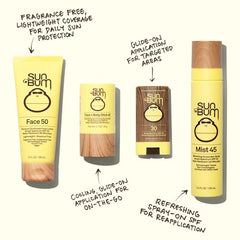 Sun Bum Vitamin E SPF50 face lotion on skin appears nourishing.