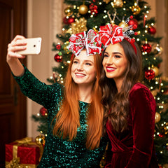 Suncalla Christmas headband 9x9-inch design offers comfortable, flexible fit.