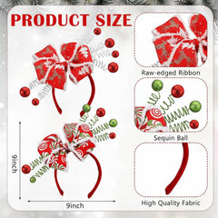 Suncalla Christmas headband sequin stems catch light for sparkling party wear.