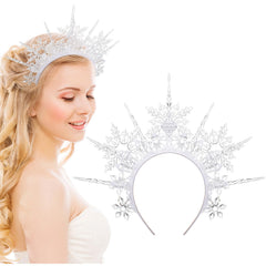 Suncalla snowflake crystal headband sparkling for party wear