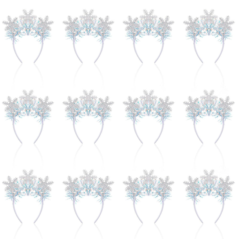 Suncalla snowflakes headband set offers festive sparkle for holiday photos.