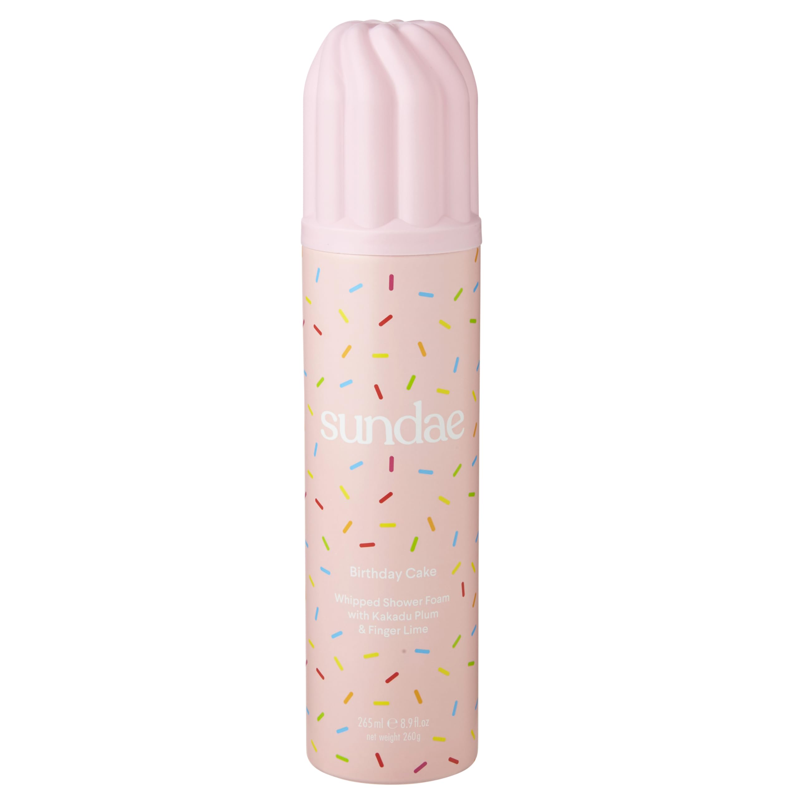 Sundae Birthday Cake Whipped Shower Foam bottle pour for a luxurious daily cleanse.