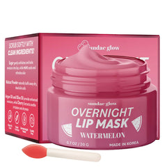 Sundae Glow Lip Mask Watermelon overnight application for deep hydration.