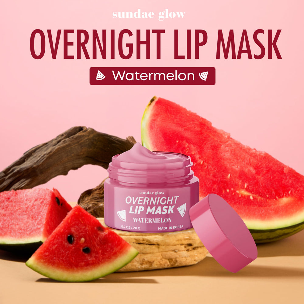 Sundae Glow Lip Mask packaging close-up signals premium, clean beauty.