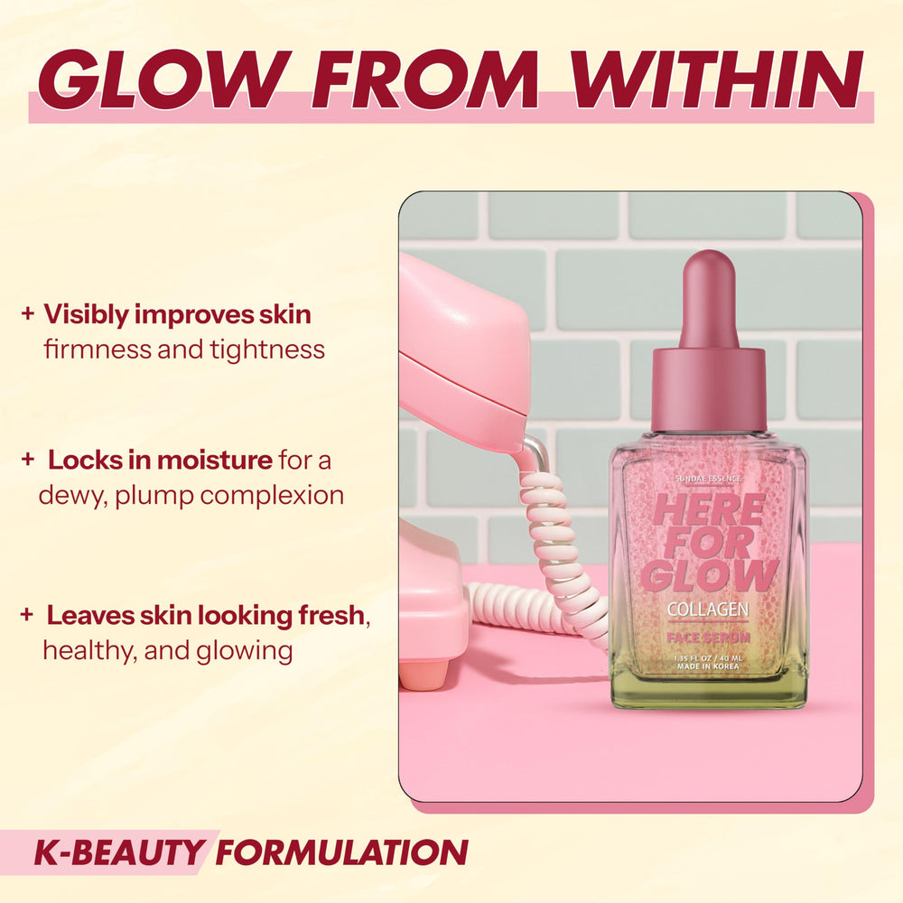 Sunday Essence serum creating a hydrated glow on skin.