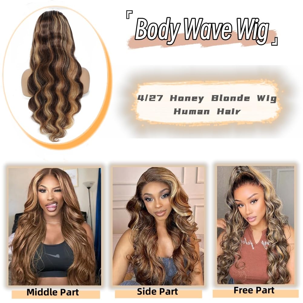 Sunelk Honey Blonde Ombre wig showing 200 density fullness