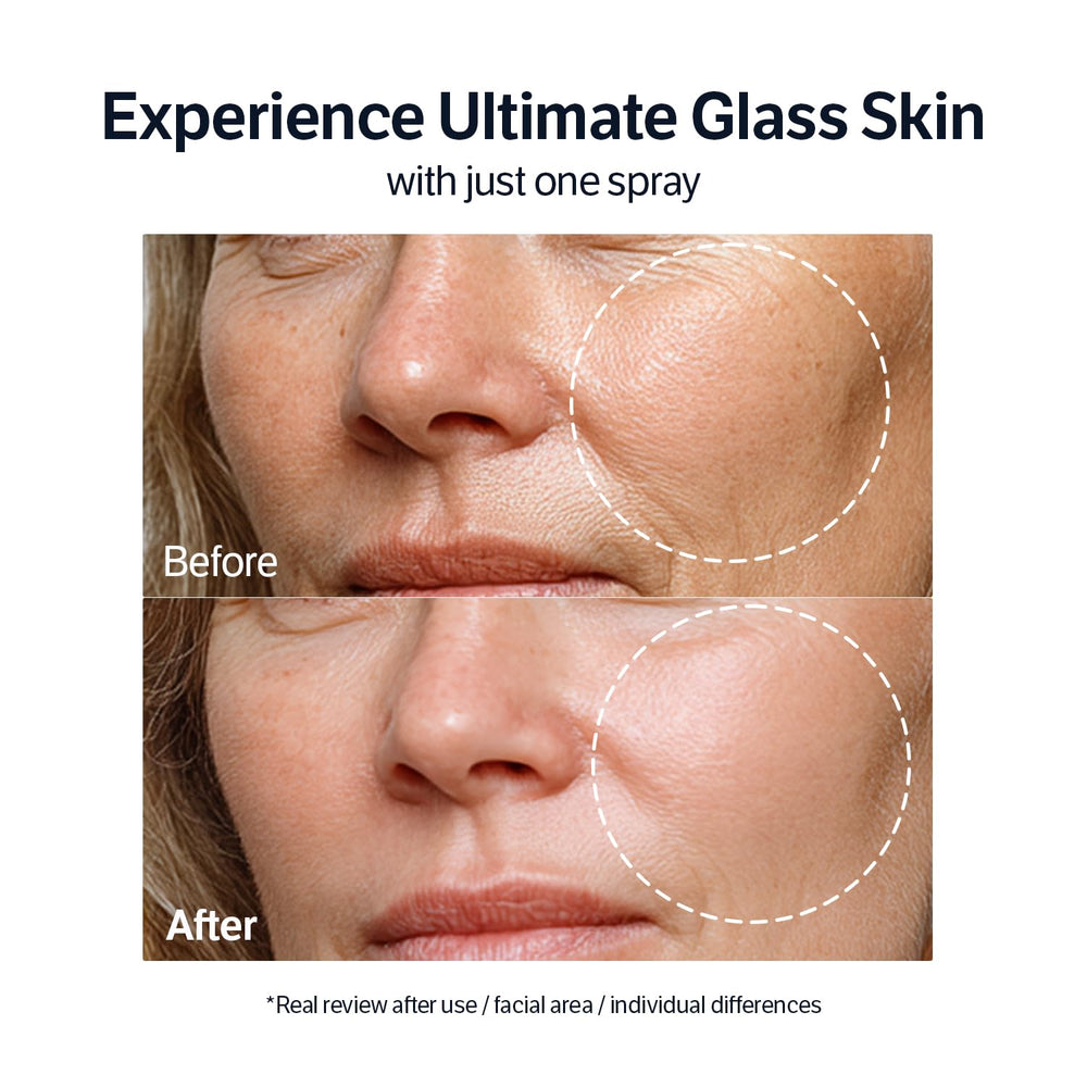 SUNGBOON EDITOR Deep Collagen Barrier Serum Mist dispense-action shows a lightweight spray