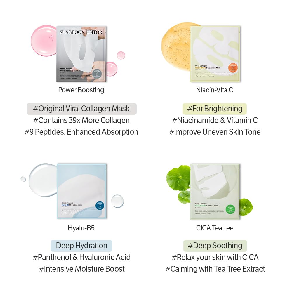SUNGBOON EDITOR Deep Collagen Overnight Mask nighttime routine visual suggests glow by morning.