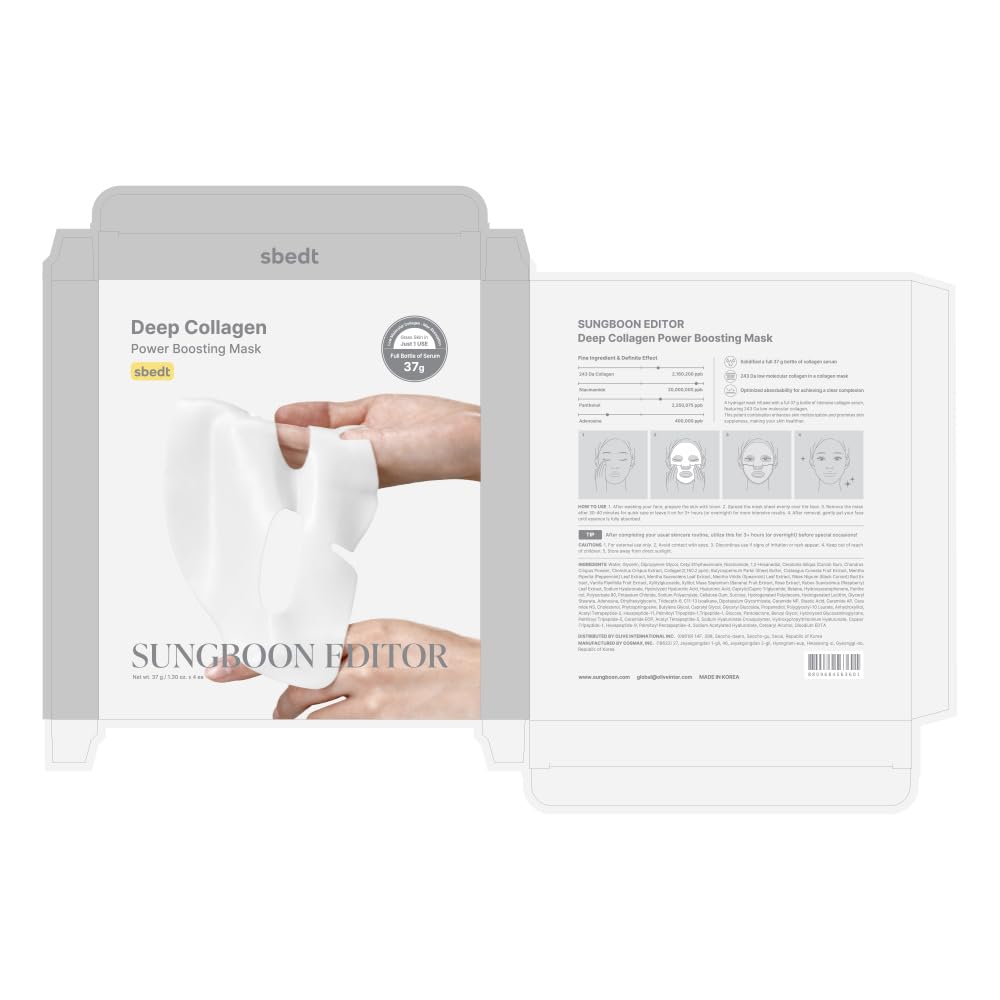 SUNGBOON EDITOR Deep Collagen Overnight Mask texture emphasizes high-potency collagen supporting elasticity.