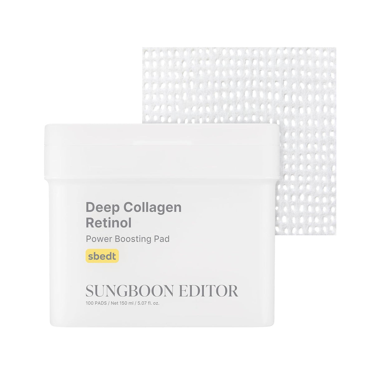 SUNGBOON EDITOR Deep Collagen Retinol Pad closeup shows firming potential