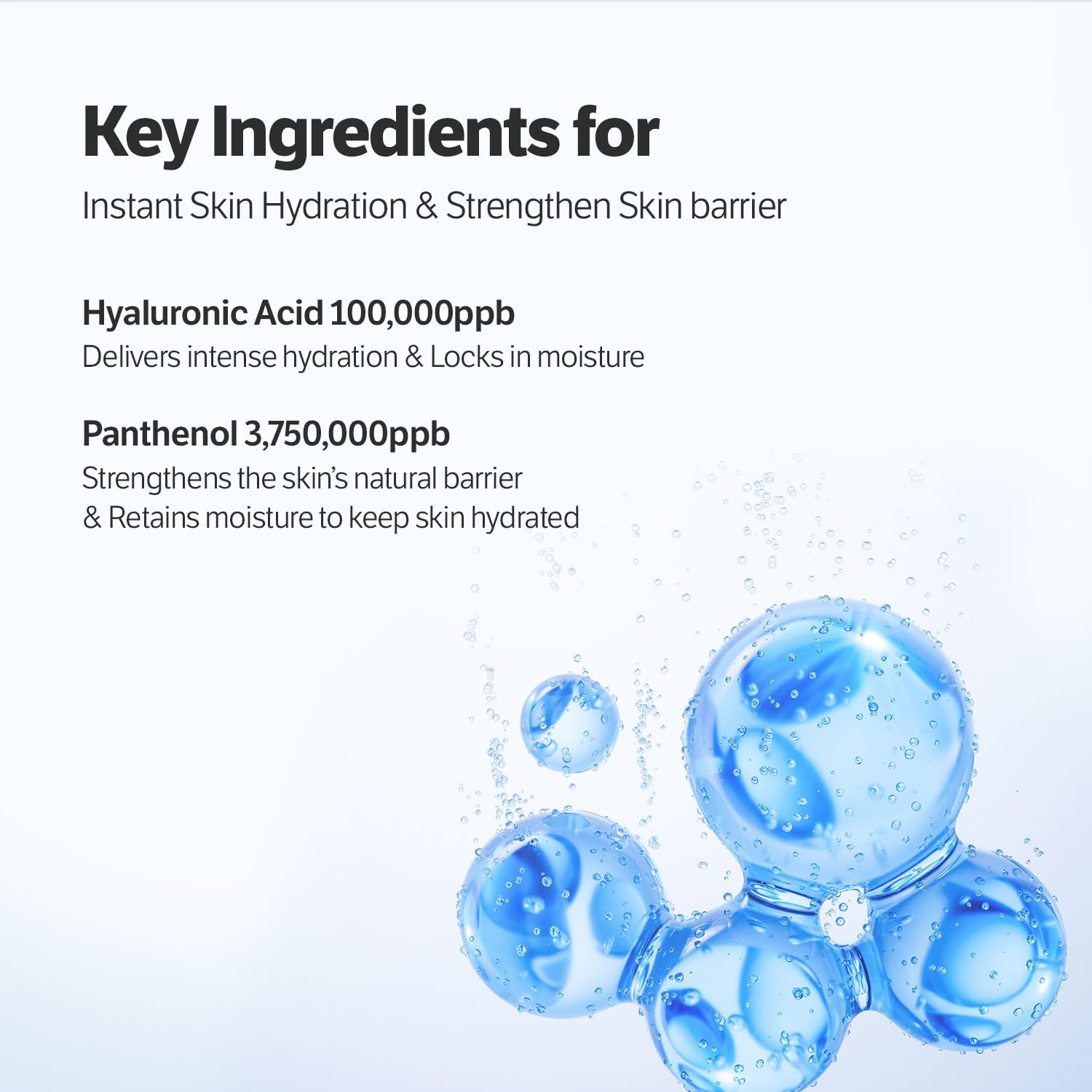 SUNGBOON EDITOR Panthenol hydration-boost close-up for moisturized skin