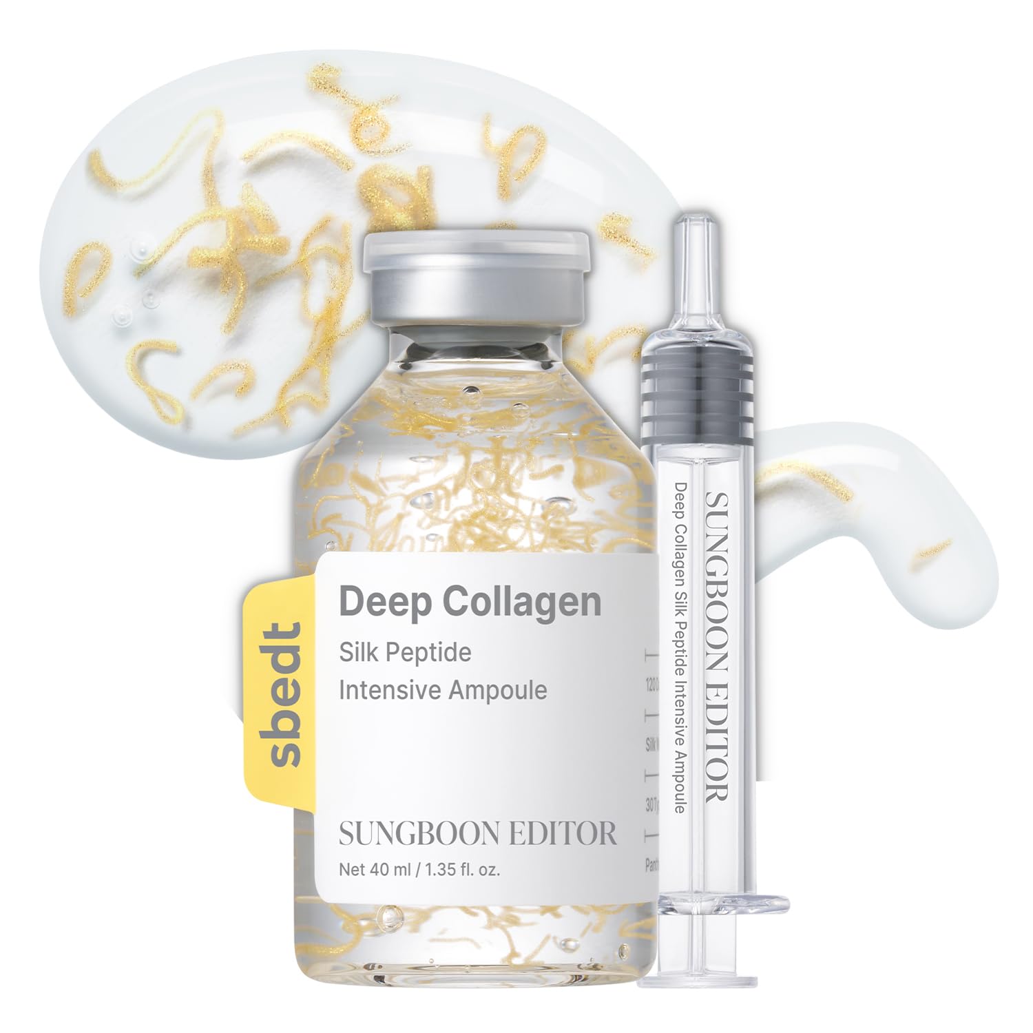 SUNGBOON EDITOR Silk Peptide Intensive Lifting Ampoule dispenser for precise application and smoother lines