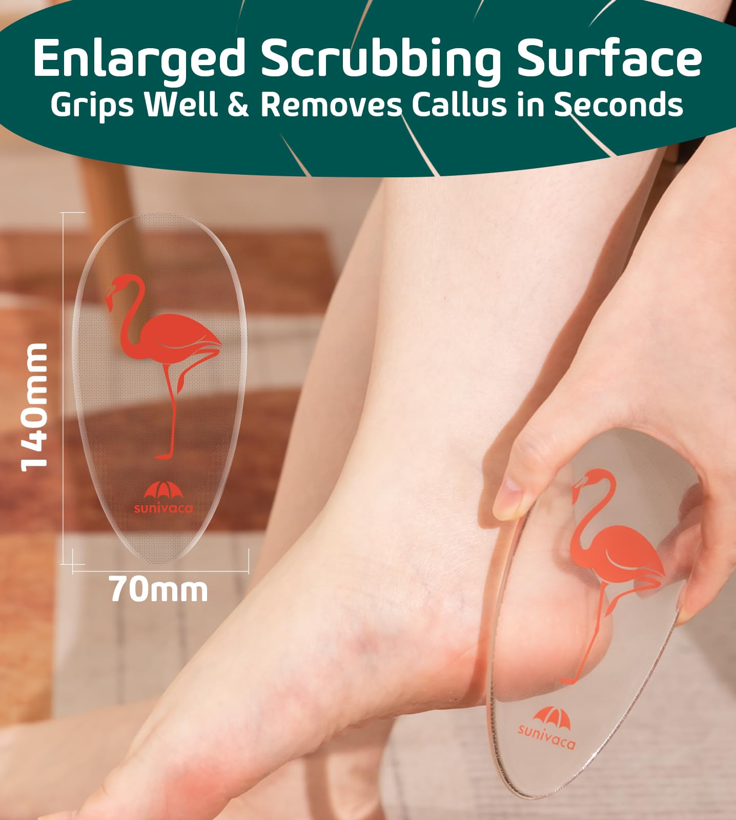 Sunivaca foot file is compact and travel-friendly for on-the-go pedicures.