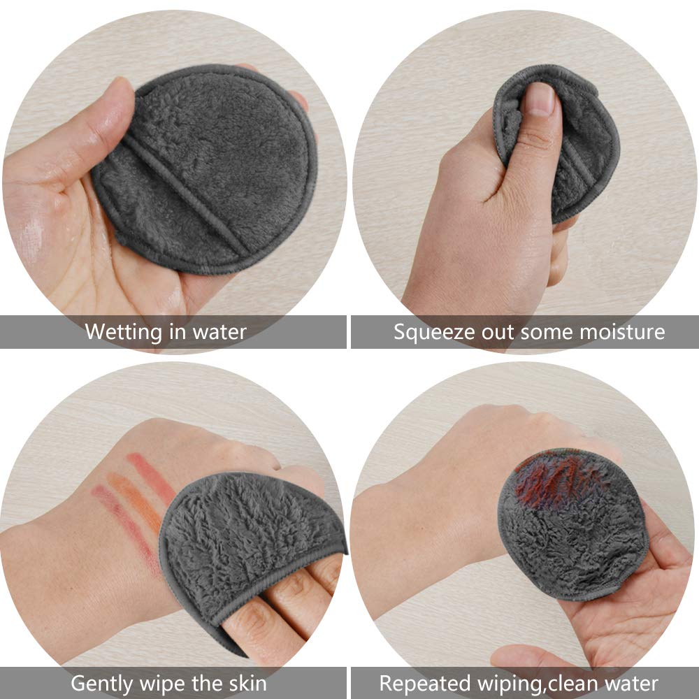 Sunland dark grey pads add a chic, reusable skincare routine.