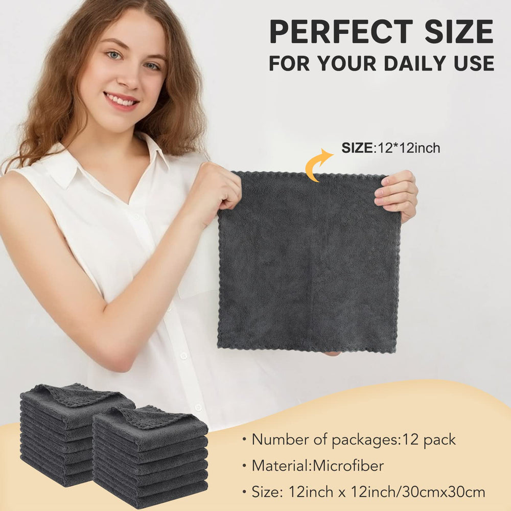 SUNLAND microfiber face cloth measures 12x12 inches for generous coverage.