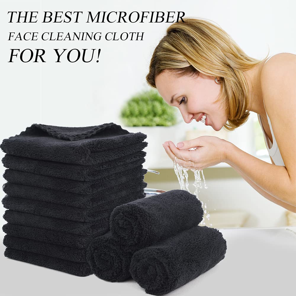 SUNLAND microfiber cloth folded for tidy storage in a bathroom drawer.