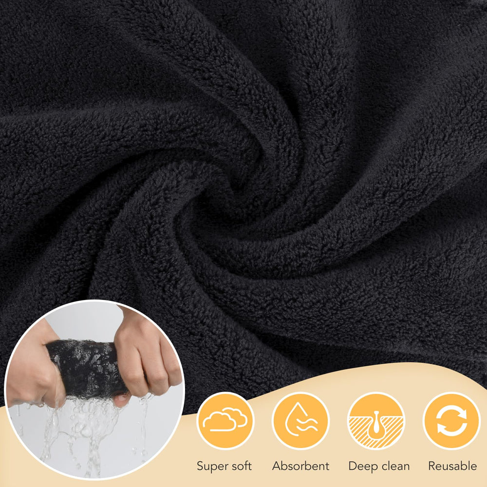 SUNLAND microfiber cloth shown with warm water for simple cleansing routines.