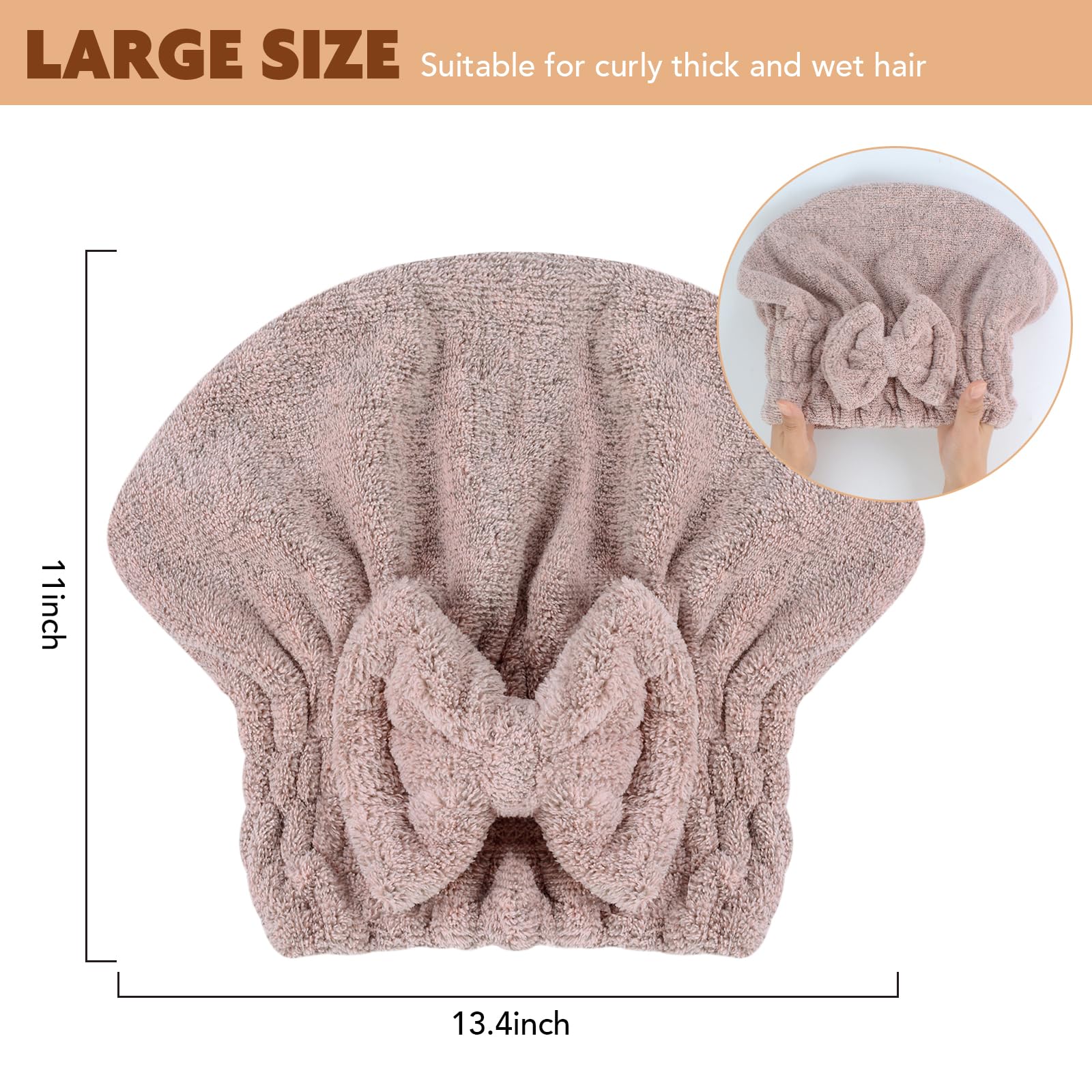 SUNLAND oversized 11x13.4 inch cap suitable for overnight hair masks.