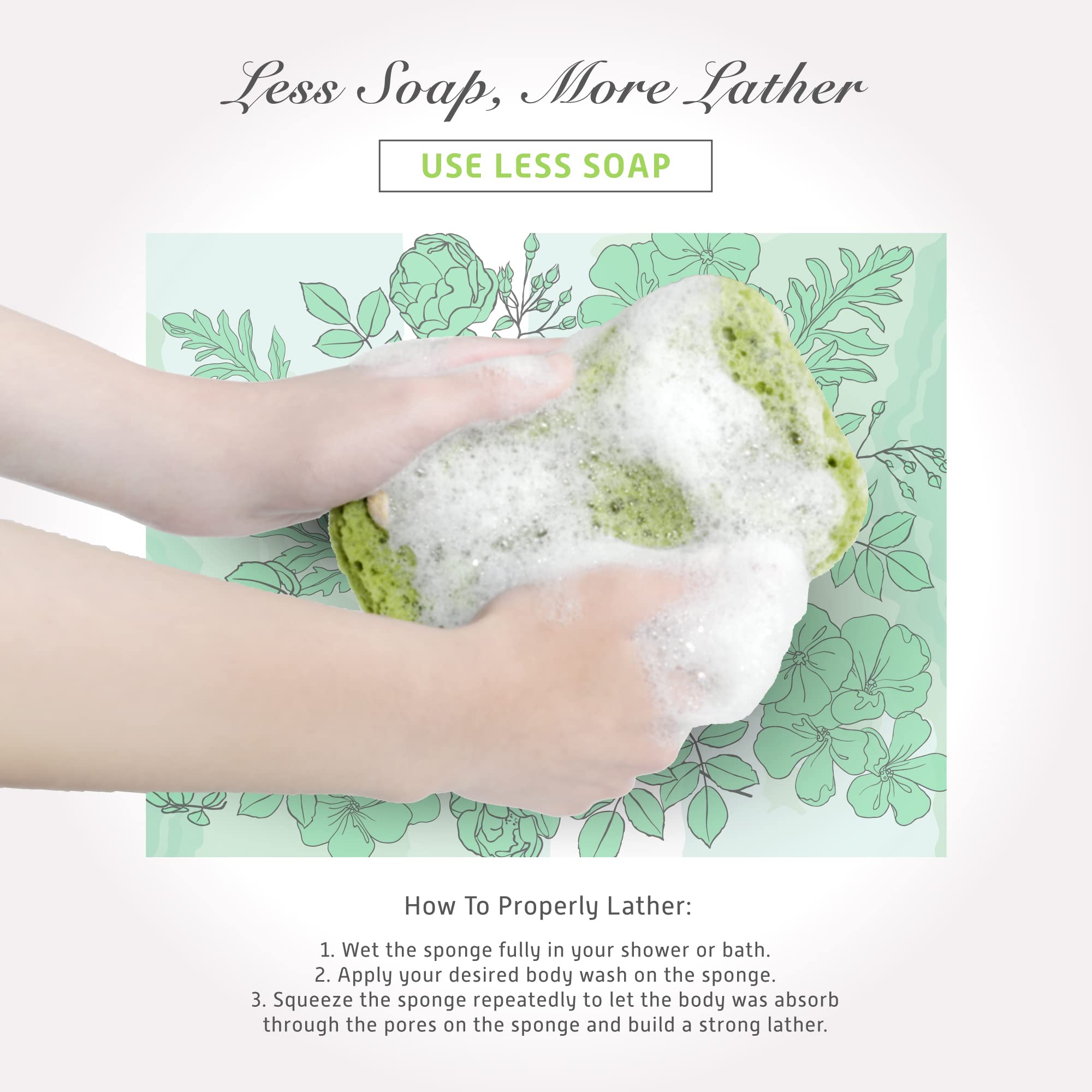 Sunlite Spongentle bendable shape conforms to curves for deep cleansing