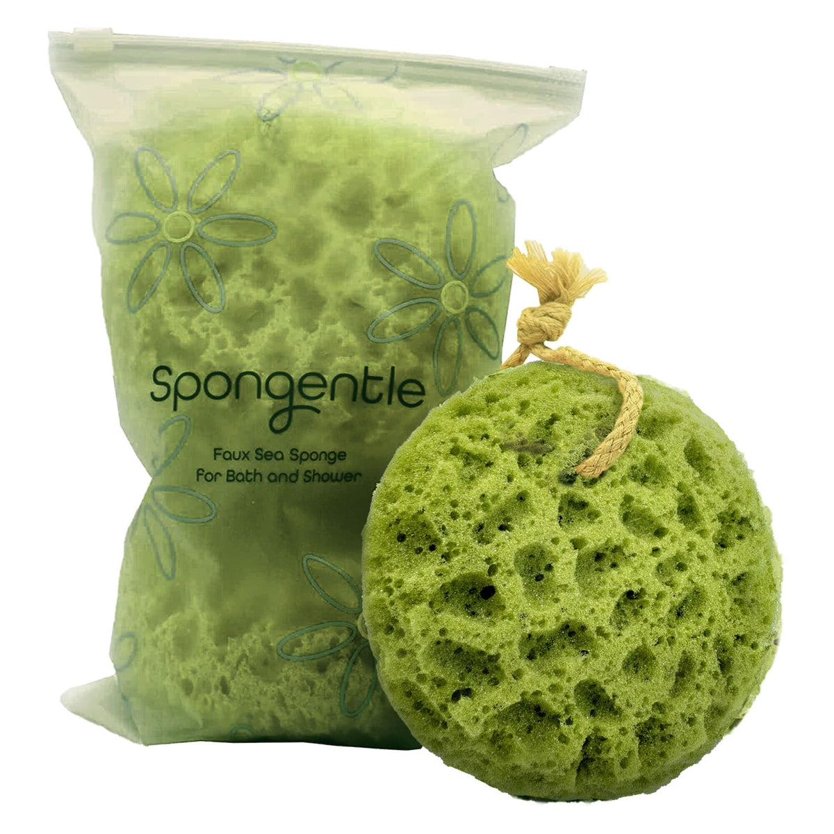 Sunlite Sports Spongentle dual sides closeup showing gentle cleanse and exfoliation