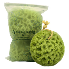 Sunlite Sports Spongentle dual sides closeup showing gentle cleanse and exfoliation